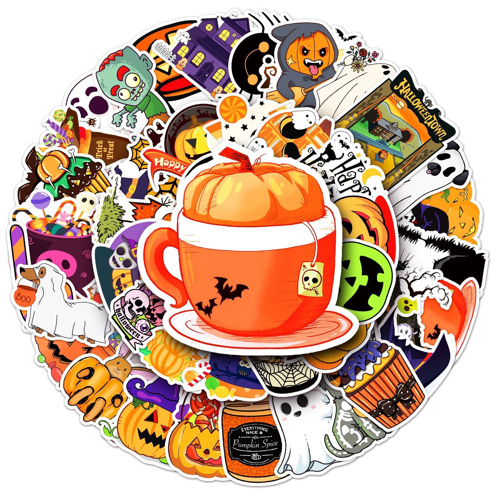 (Pre Order)Halloween Sticker-50 Pcs