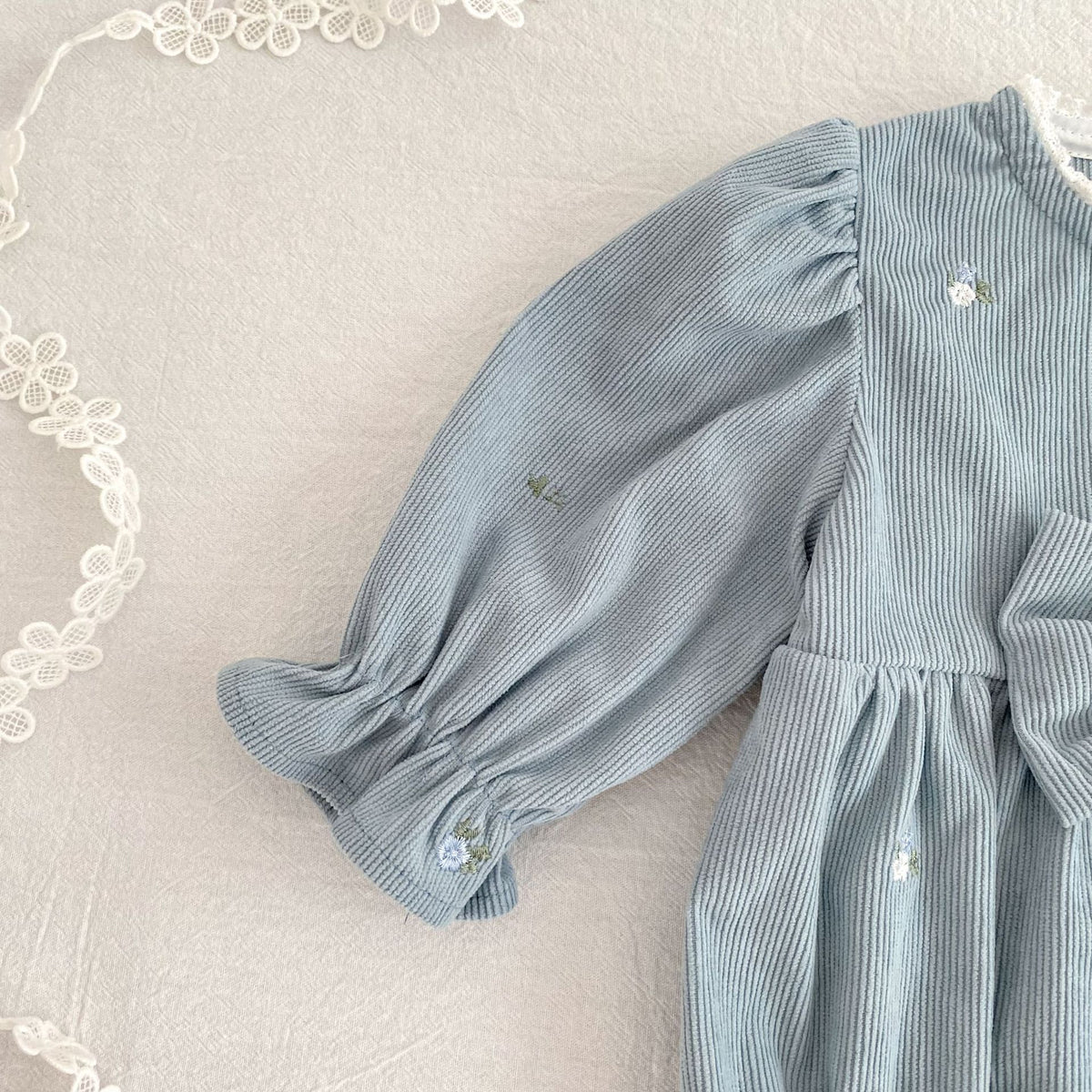 (Pre Order 2 Weeks)Sisters Fall Bow Corduroy Dress&Romper