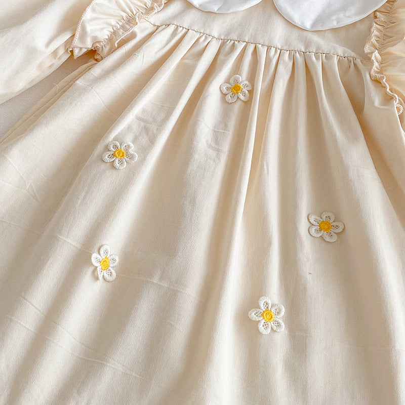 (In Production)Sisters Baby Collar Floral Ruffle Dress&Romper