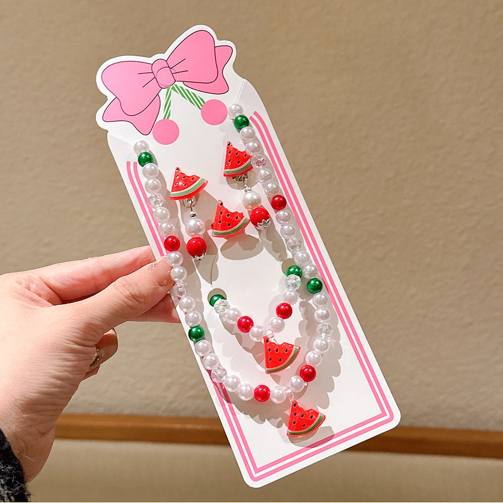 (Pre Order)Girls Fruits Necklace, Bracelet, Earring, Ring