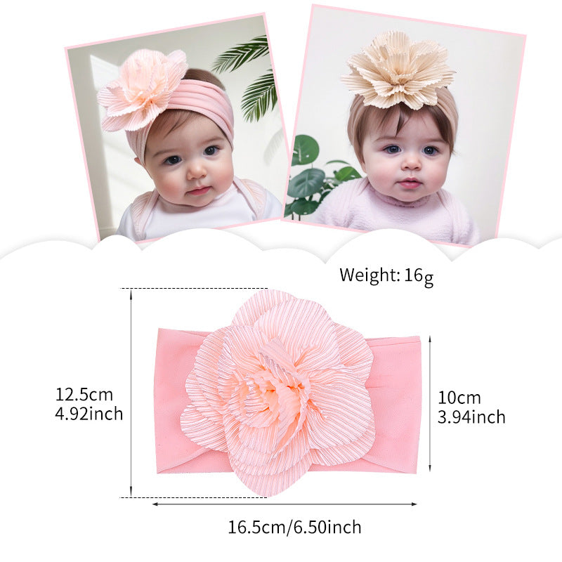 (Pre Order)Toddler Girls Soft Large-flowered Headband