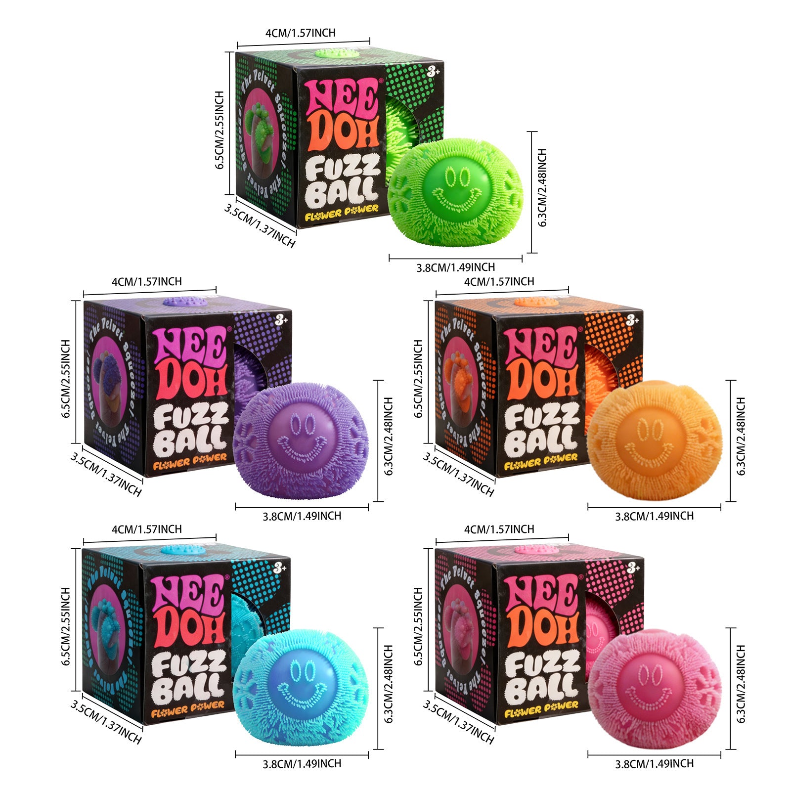 (Pre Order)Squeeze Fuzz Ball Toy