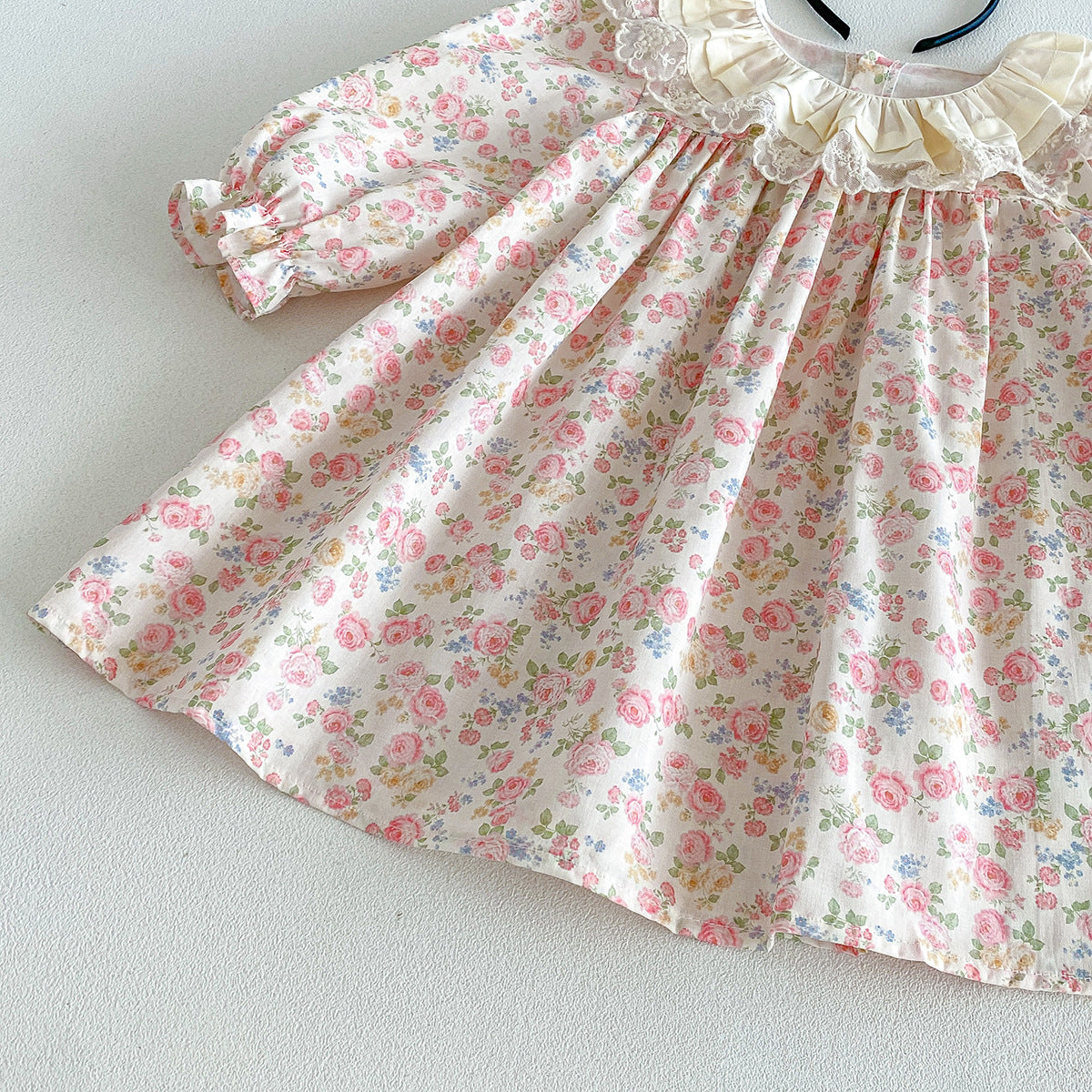(Pre Order 2 Weeks)Sisters Fall Floral Lace Collar Dress&Romper
