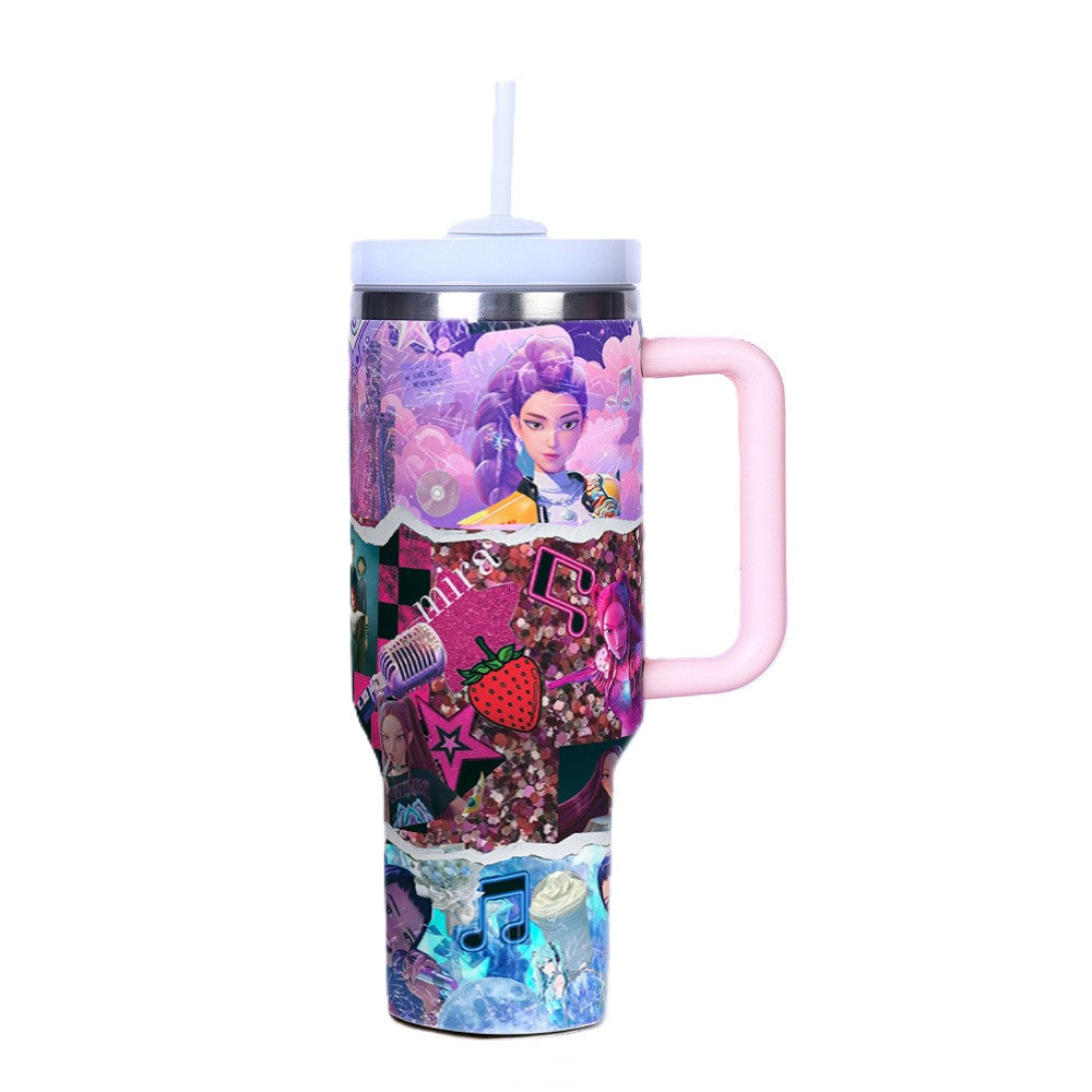 (Pre Order)Movie Character Thermos Cup with Straw