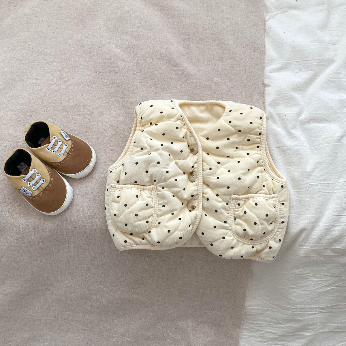(Pre Order 2 Weeks)Kids Fall&Winter Dot Jacket Vest