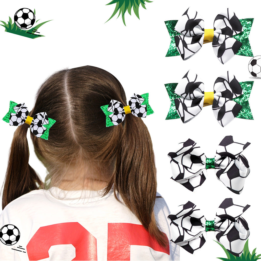 (Pre Order)Girls The World Cup Gilliter Hair Clip