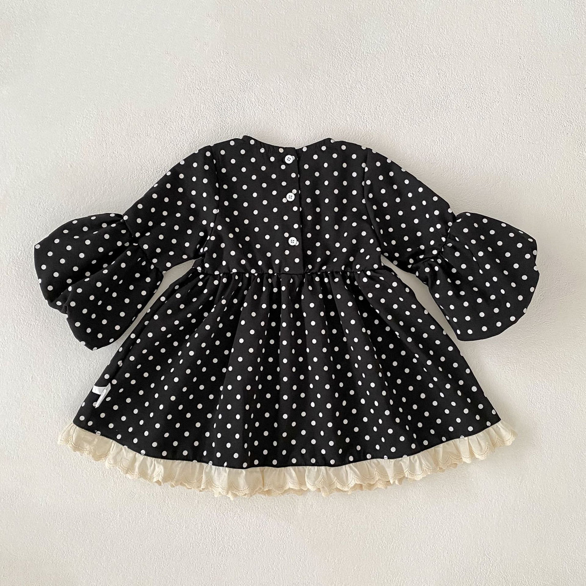 (Pre Order 2 Weeks)Girls Fall&Spring Dot Lace Dress