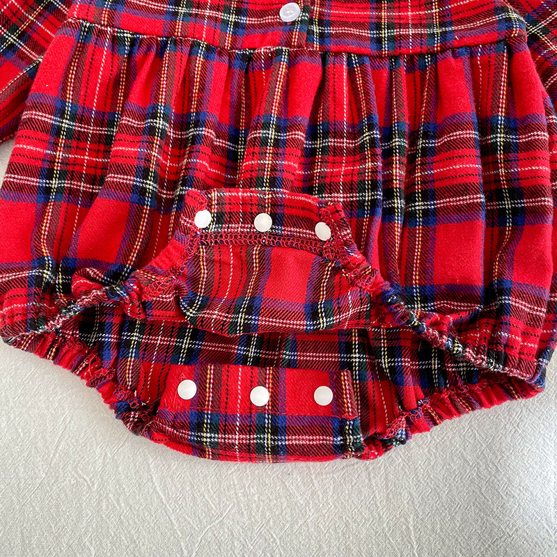 (Pre Order 2 Weeks)Sisters Plaid Lace Dress&Romper