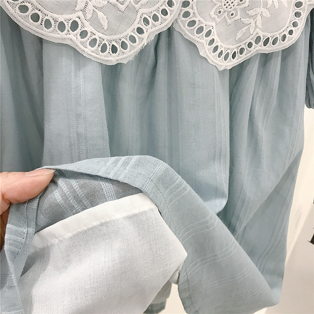 (In Production)Girls Spring&Summer Lace Doll Collar Dress