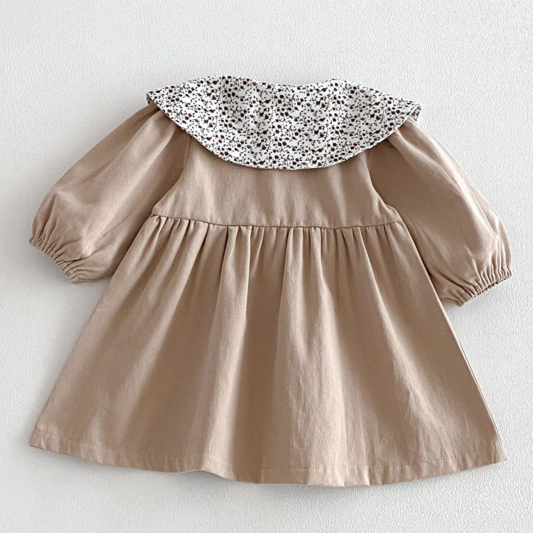 (In Production)Girls Fall Baby Collar Dress
