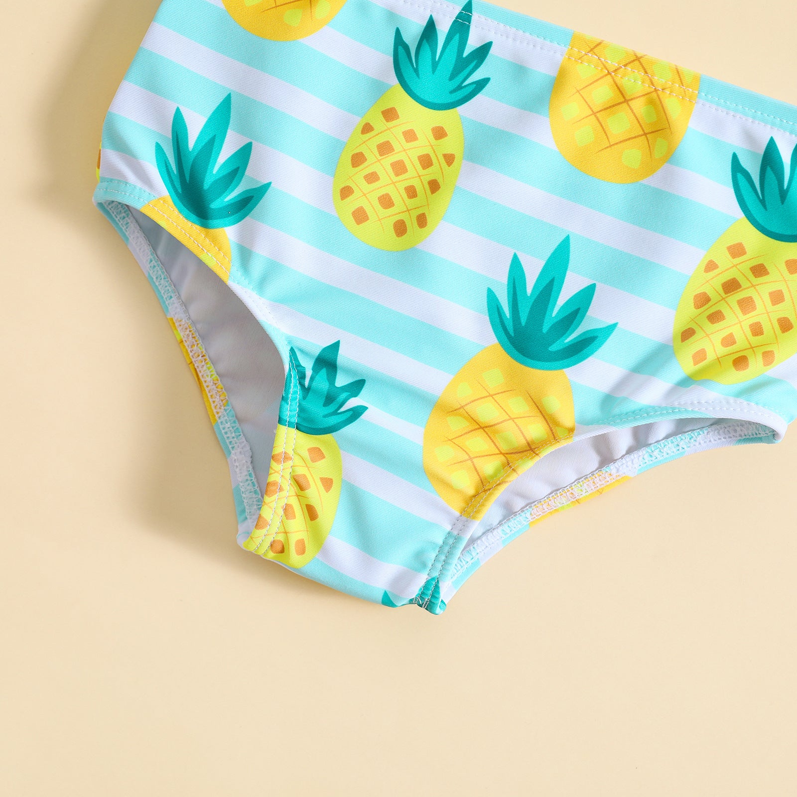 (In Production)Girls Summer Watermelon&Pineapple Print Swim Set