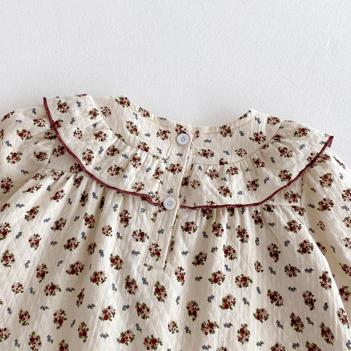 (Pre Order 2 Weeks)Girls Fall&Spring Floral Print Ruffle Dress