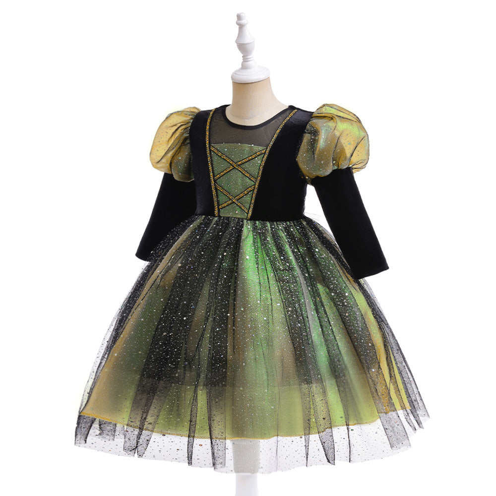 (Pre Order)Girls Halloween Costumes Tulle Dress With Bag
