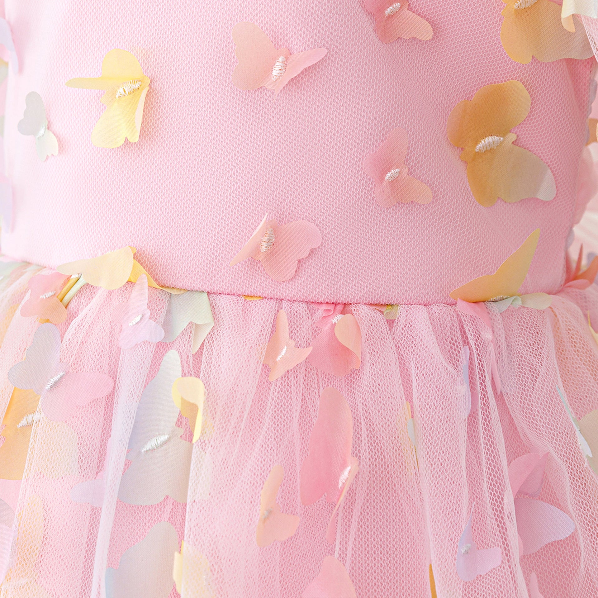 (In Production)Girls Spring&Summer Butterfly Tulle Dress