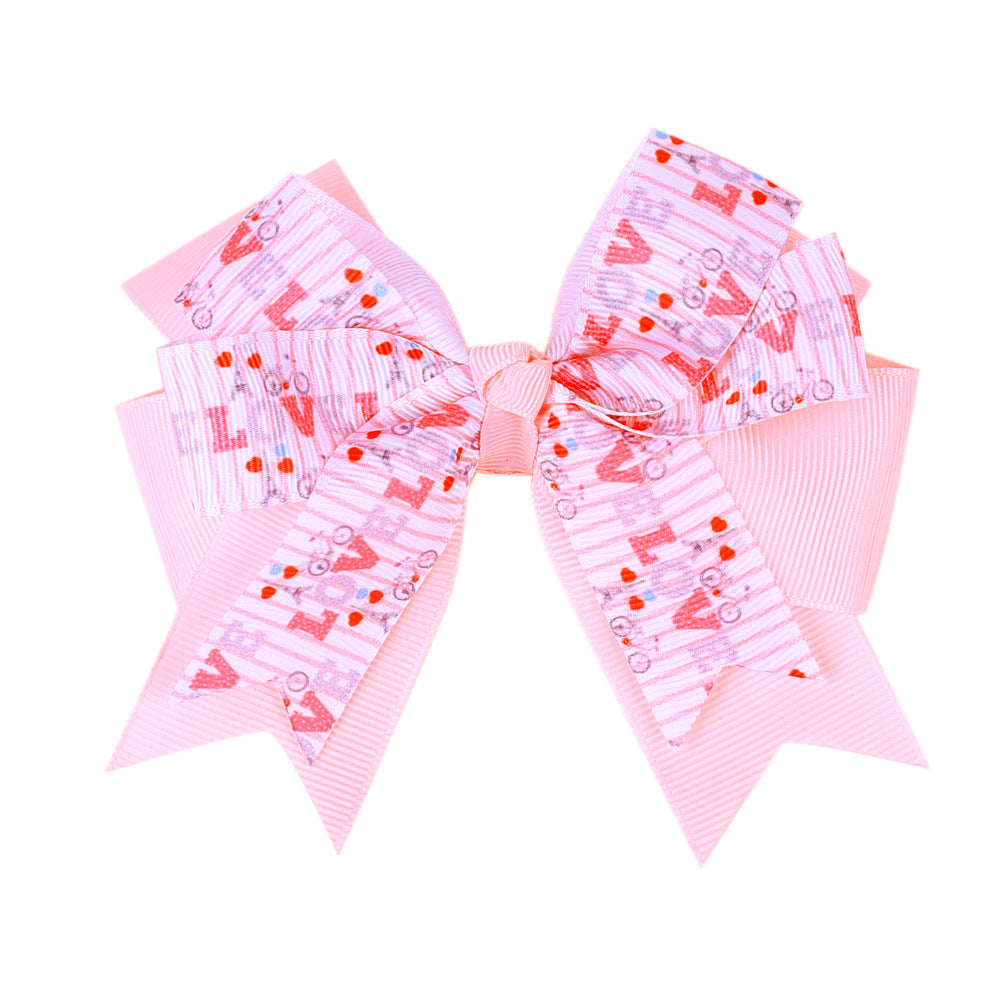 (Pre Order)Girls Valentine's Day Bow Hair Clip