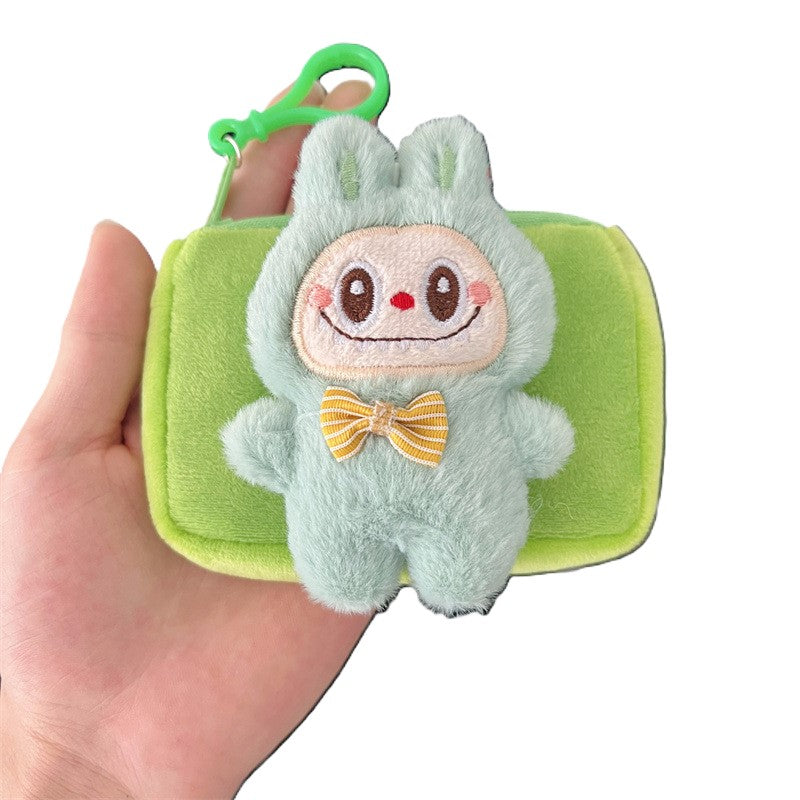 (Pre Order)Cartoon Plush Square Coin Purse Pendant