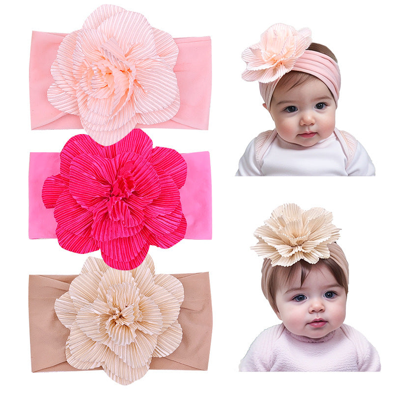(Pre Order)Toddler Girls Soft Large-flowered Headband
