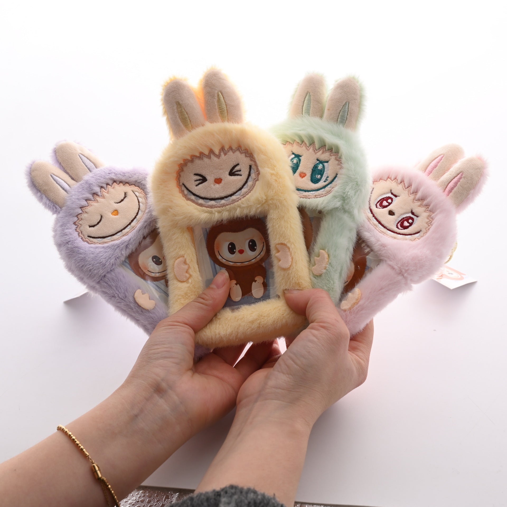 (Pre Order)Kids Cute Plush Keychain Card Case, Card Holder