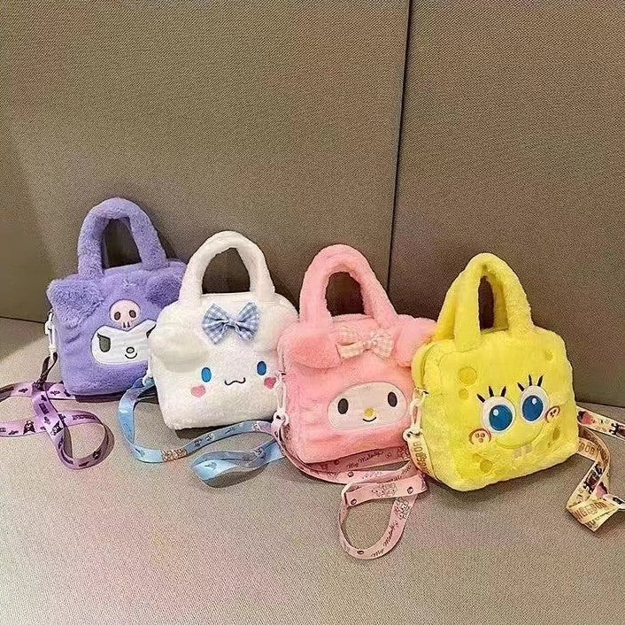 (Pre Order)Cartoon Plush Crossbody Bag