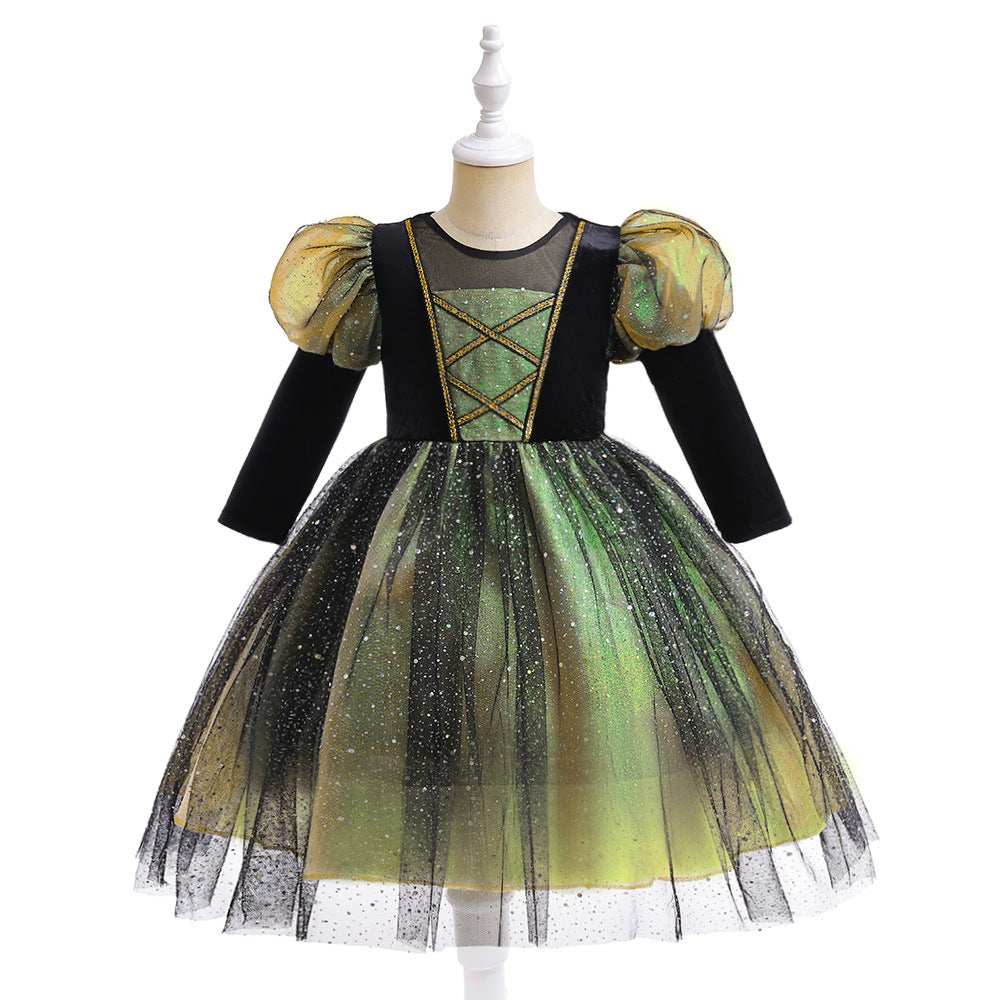 (Pre Order)Girls Halloween Costumes Tulle Dress With Bag