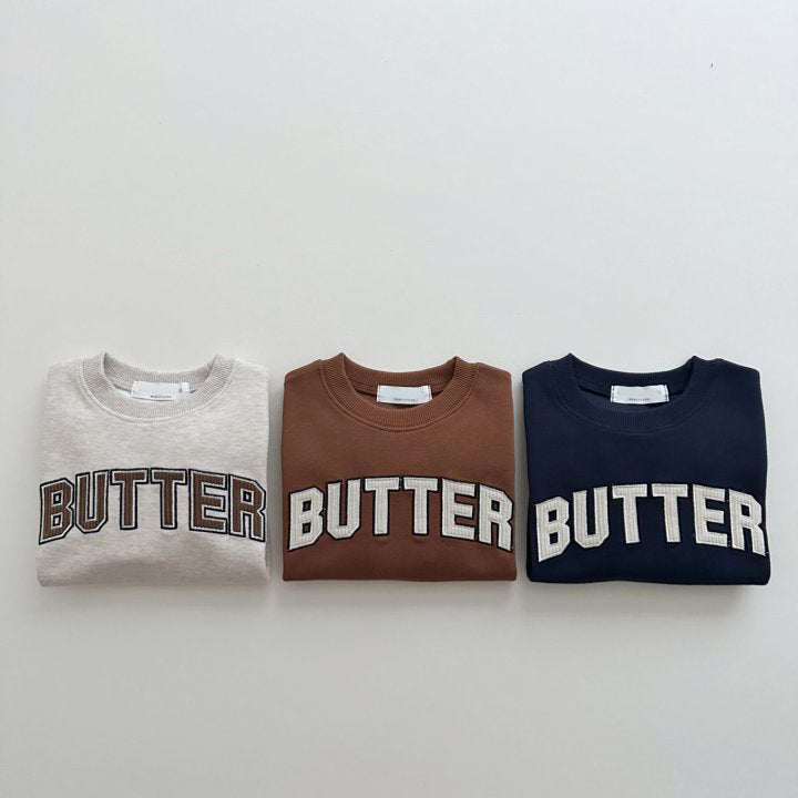 (Pre Order 2 Weeks)Unisex Fall Butter Applique Sweatshirt