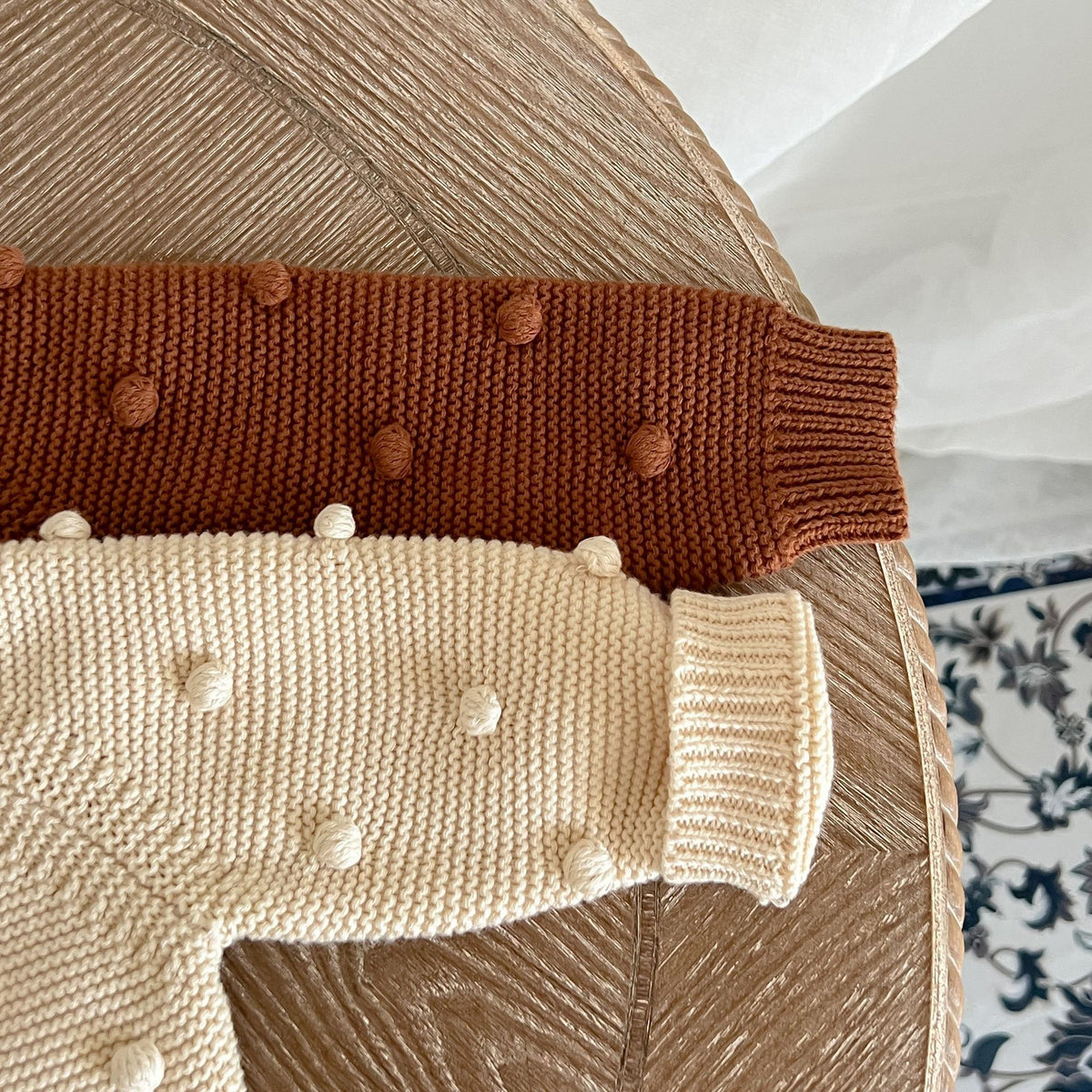 (Pre Order 2 Weeks)Kids Fall&Winter Dot Sweater Cardigan