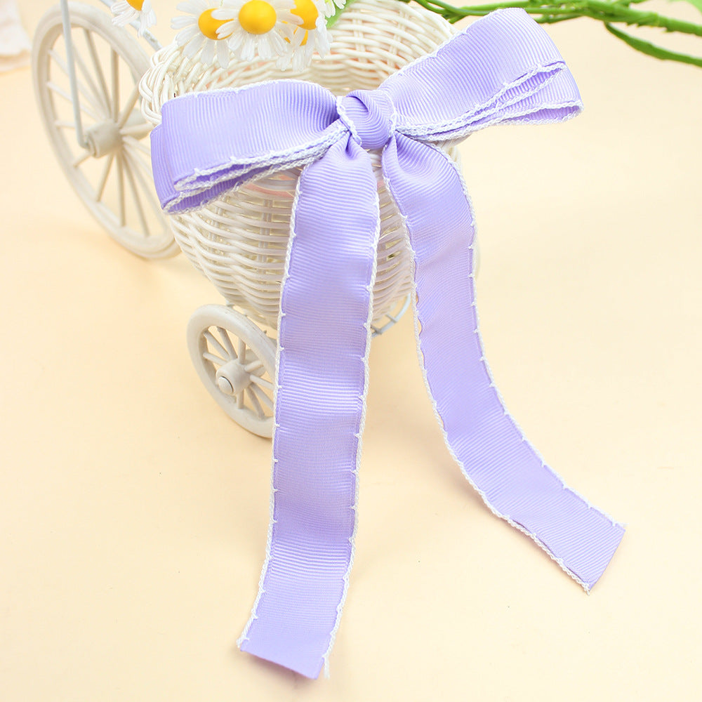 (Pre Order)Girls Trimmed Bow Tie-10 Pcs
