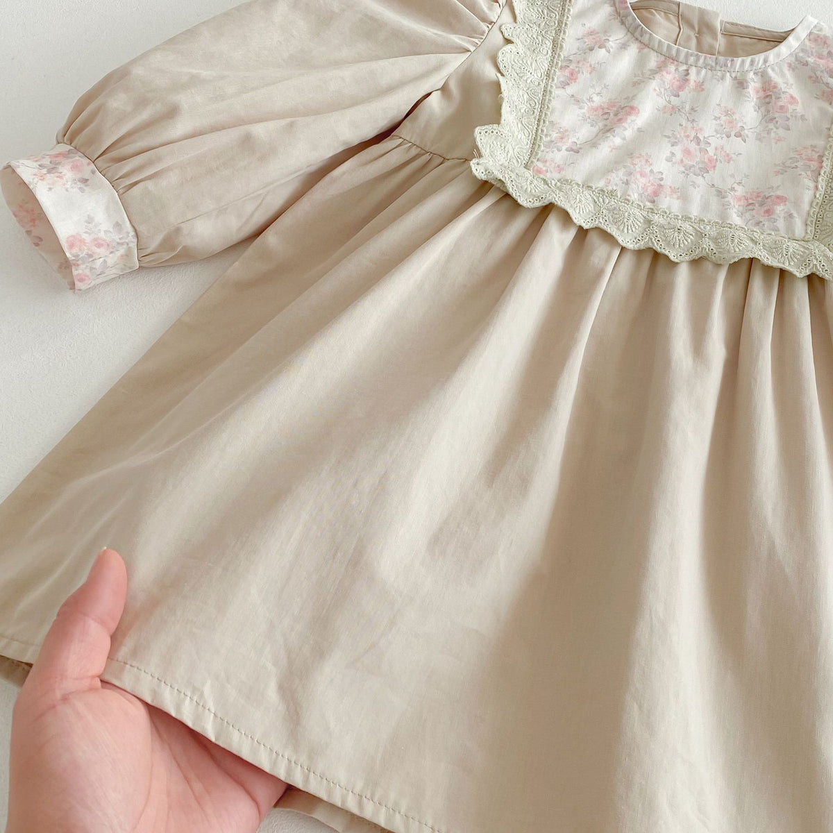 (Pre Order 2 Weeks)Girls Fall&Spring Floral Lace Dress