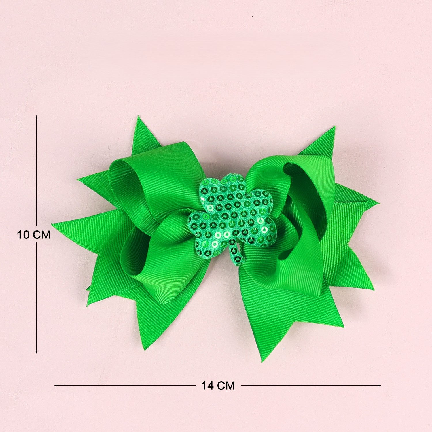 (Pre Order)Girls St.Patrick's Day Shamrock Bow Hair Clip