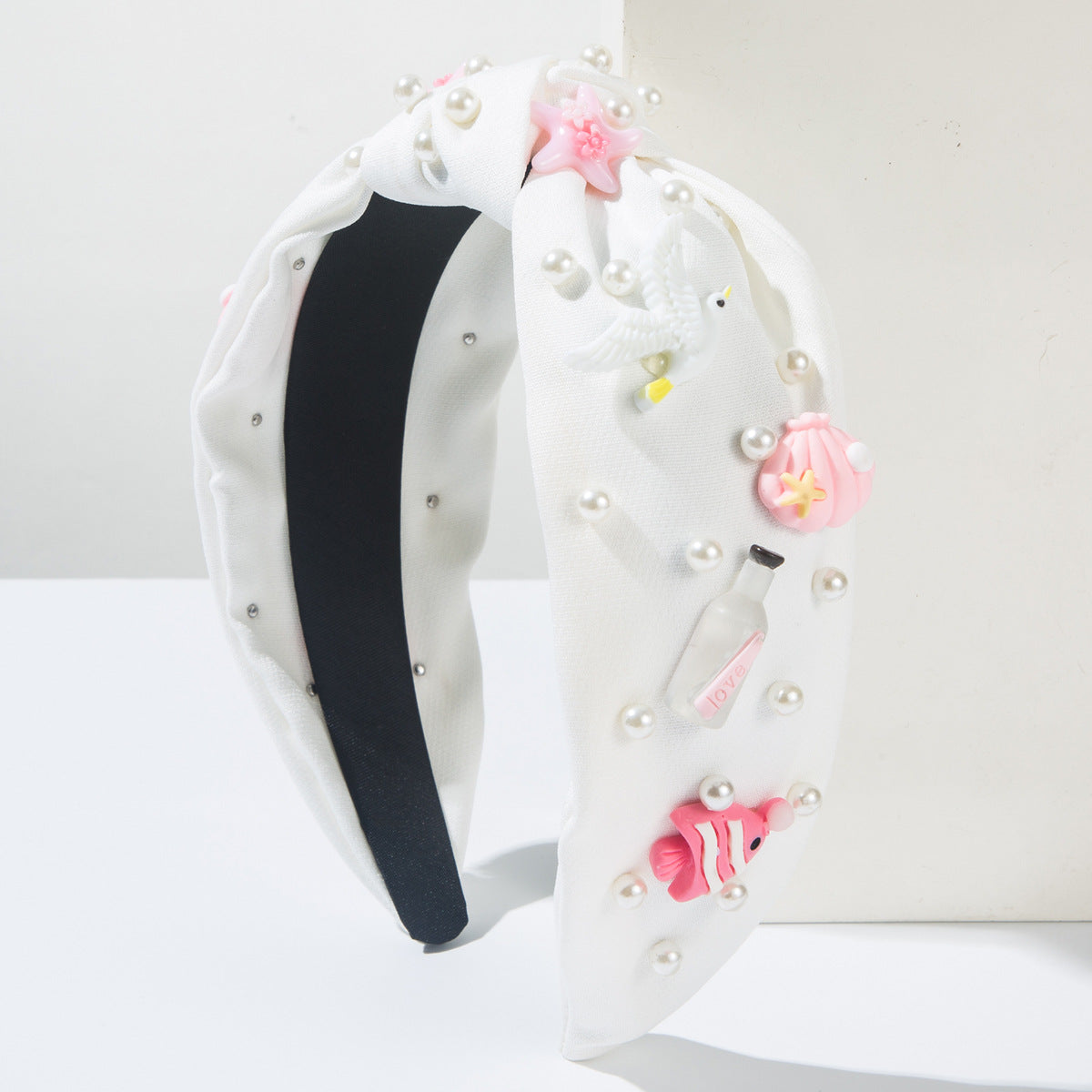 (Pre Order)Summer Stylish Sea Side Pearl Knotted Headband