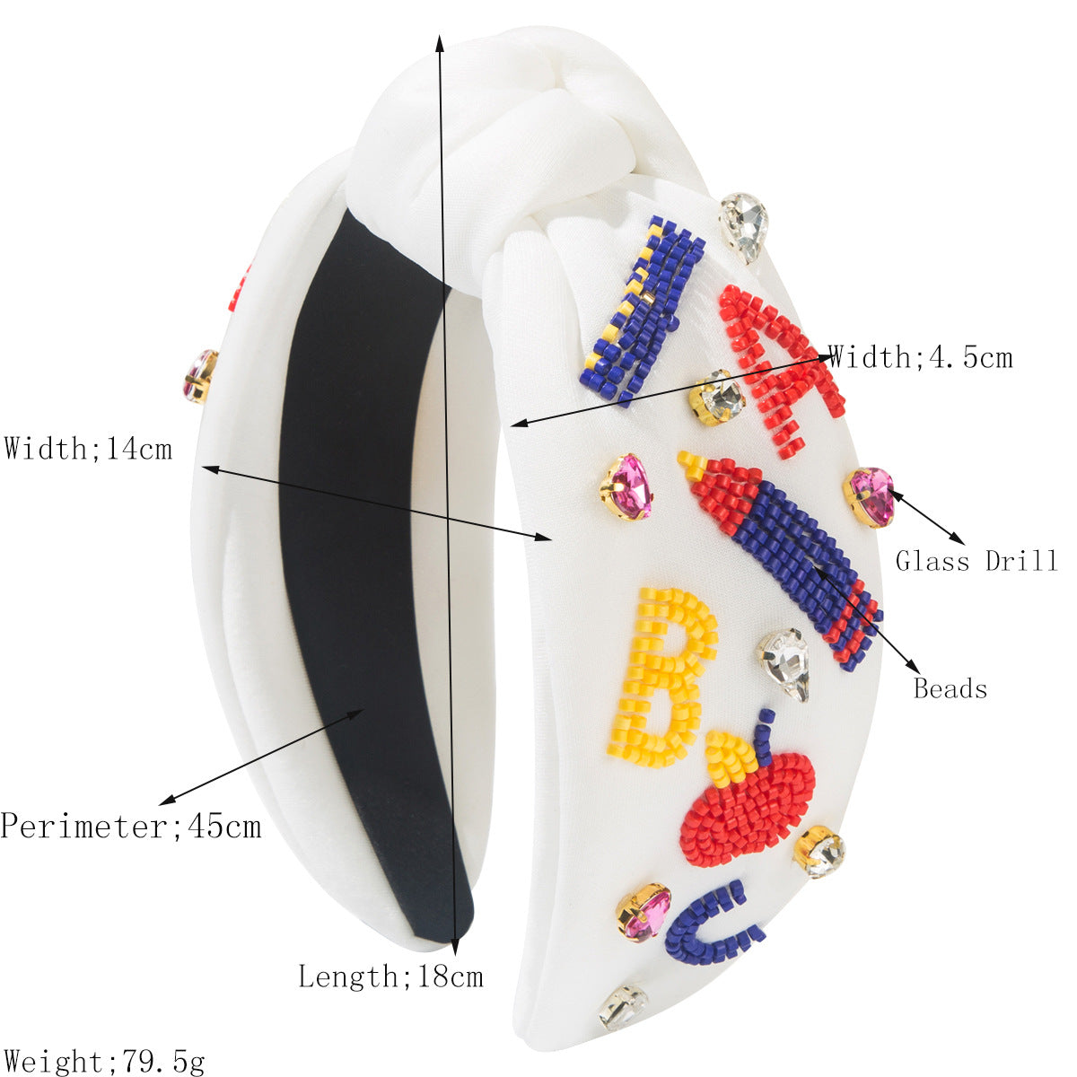 (Pre Order)Back to School Stylish Rhinestone Headband