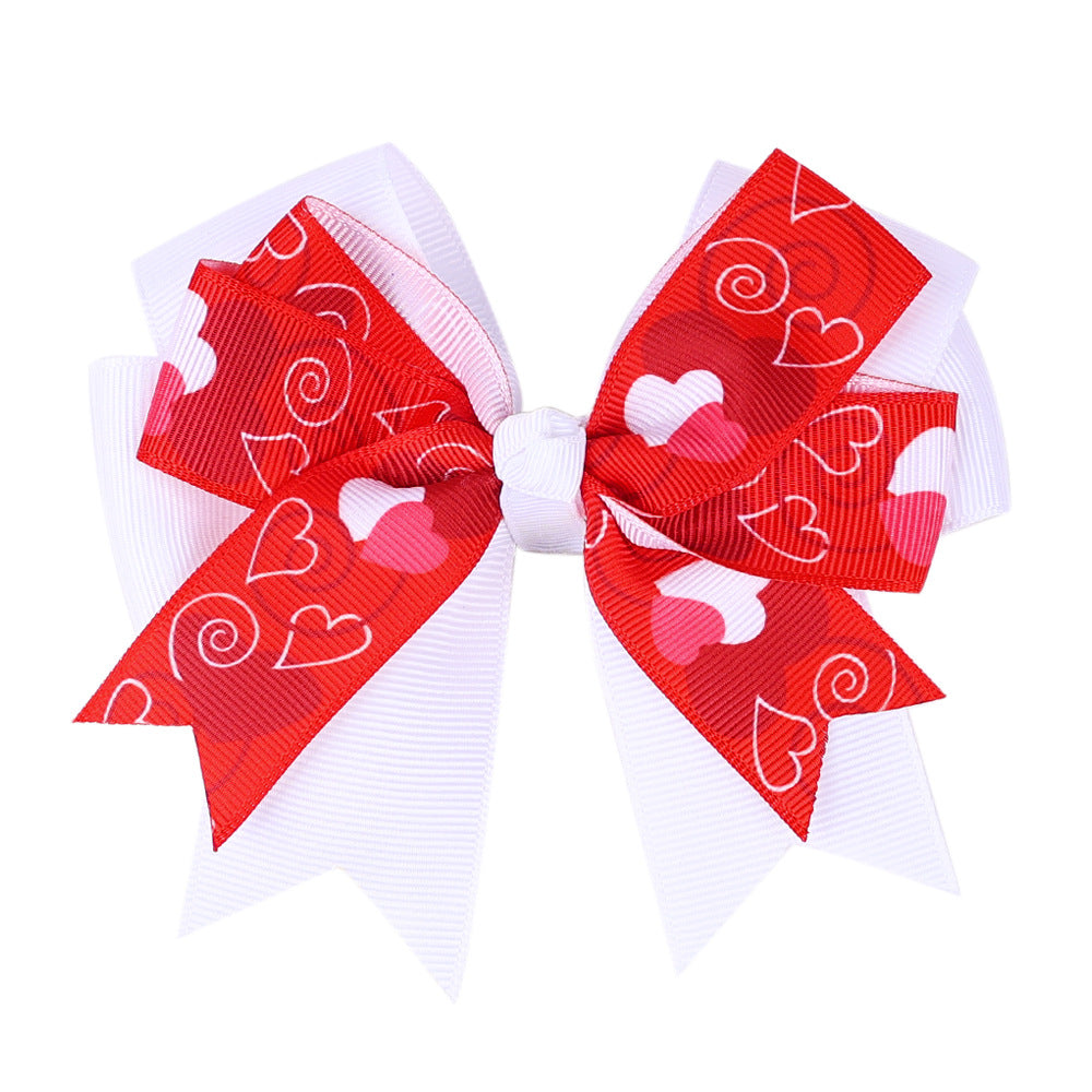 (Pre Order)Girls Valentine's Day Bow Hair Clip