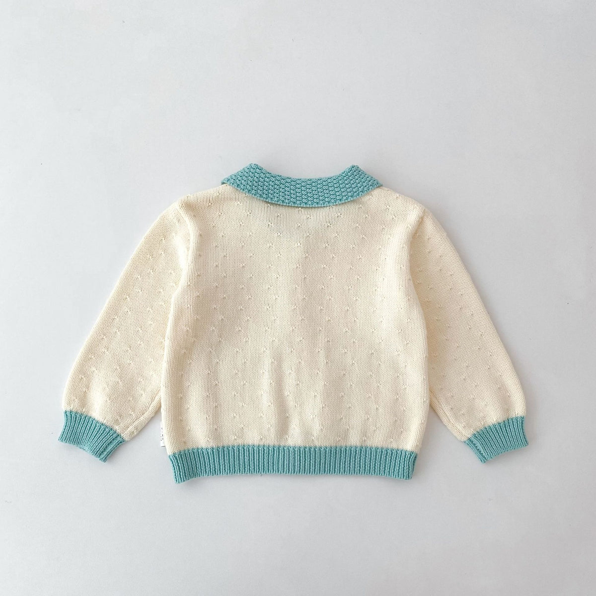 (Pre Order 2 Weeks)Kids Fall Bear Embroidery Sweater Cardigan with Pockets