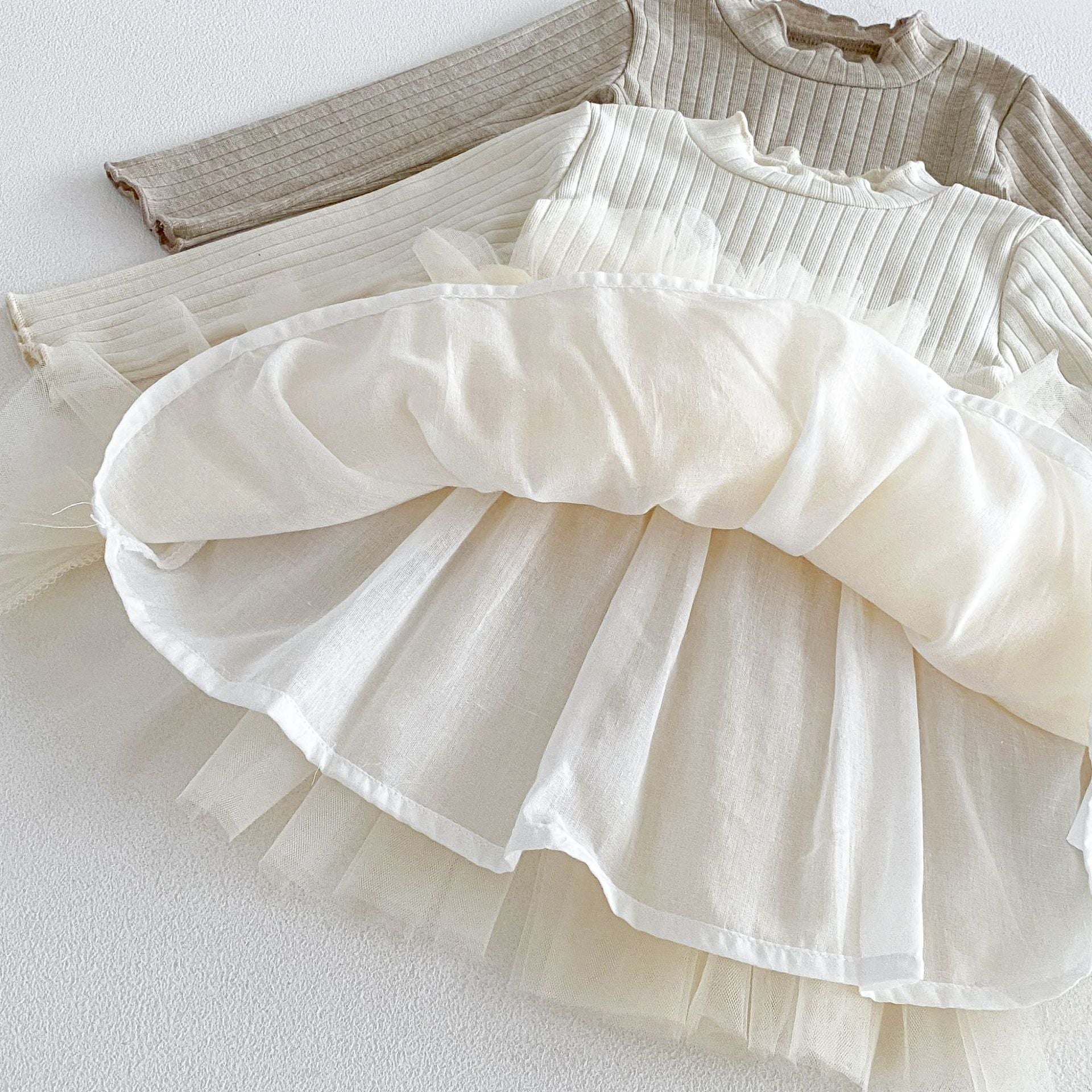 (Pre Order 2 Weeks)Girls Fall Long Sleeves Tulle Dress