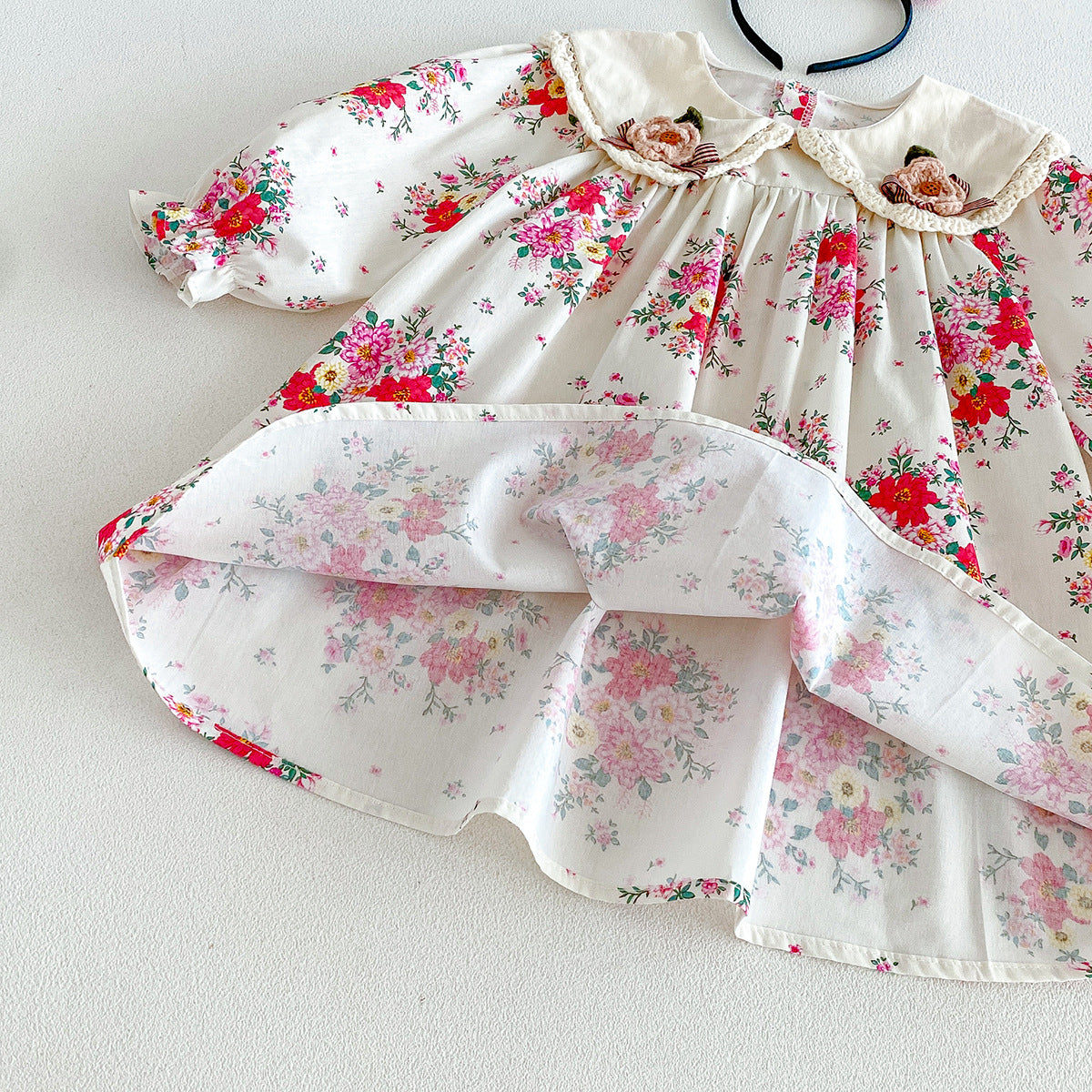 (Pre Order 2 Weeks)Sisters Fall Floral Collar Dress&Romper