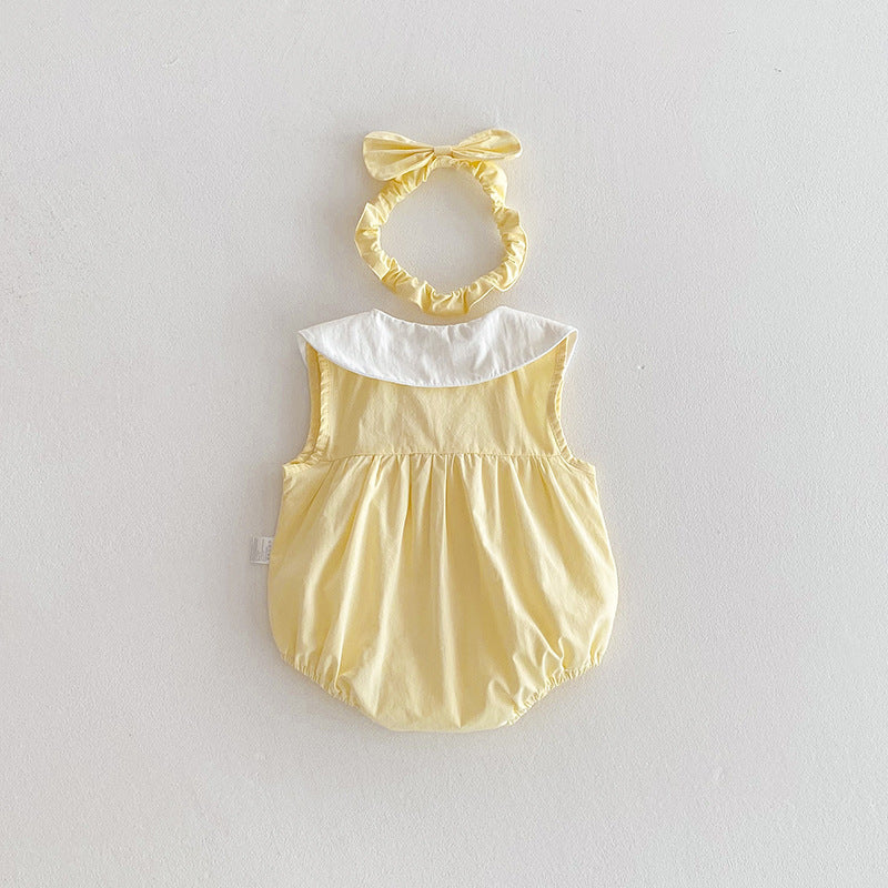 (In Production)Sisters Spring&Summer Yellow Dress,Romper