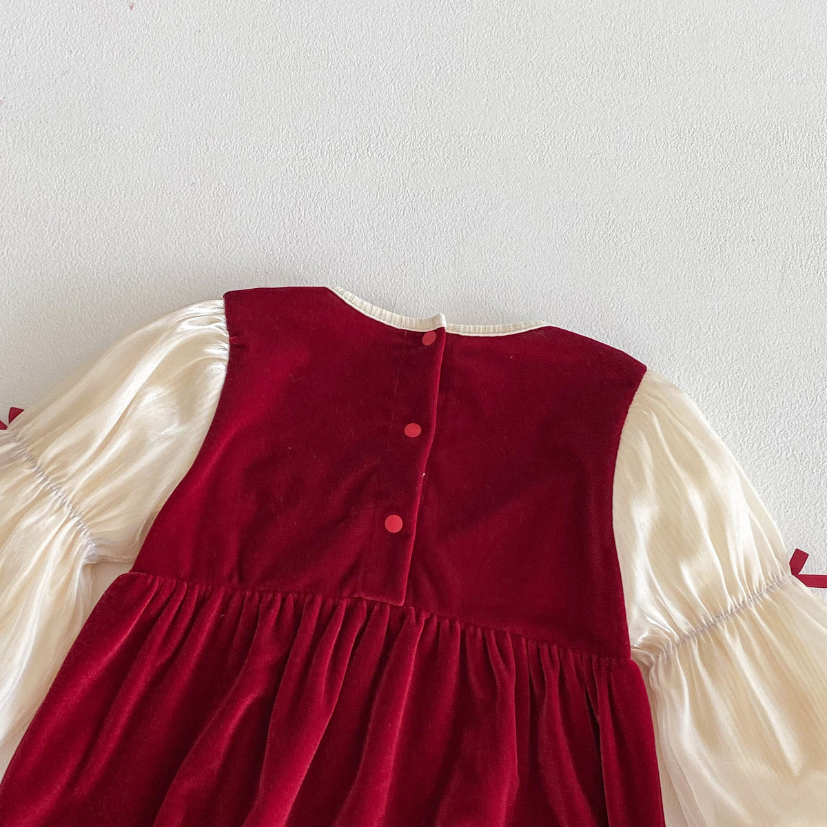 (Pre Order 2 Weeks)Toddler Girls Red Velvet Ruffle Romper