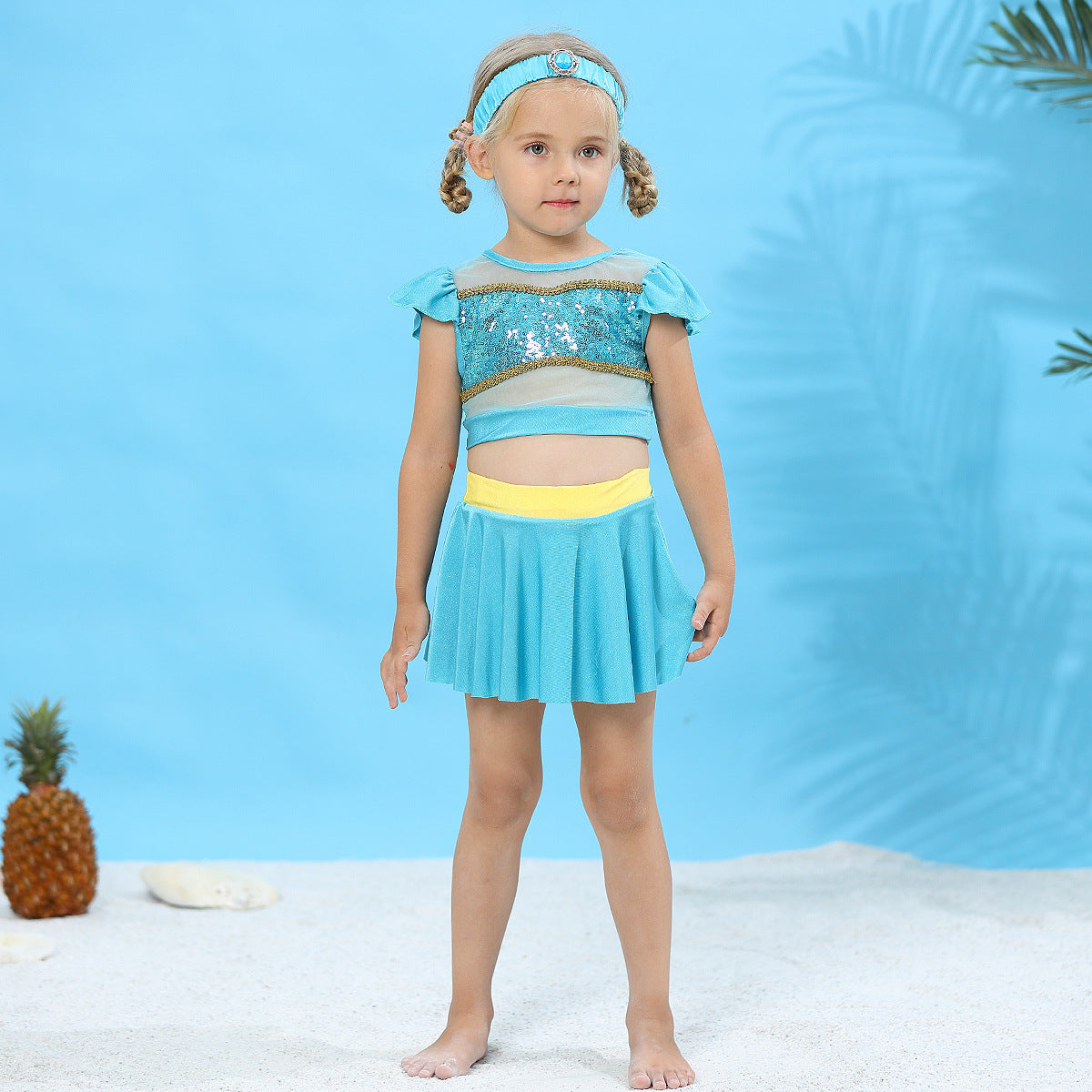 (In Production)Girls Summer Princess Swimsuit