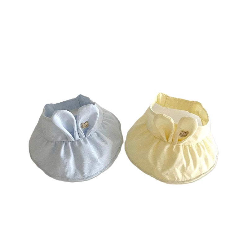 (Pre Order)Girls Summer Cute Bunny Multicolor Sun Protection Hat