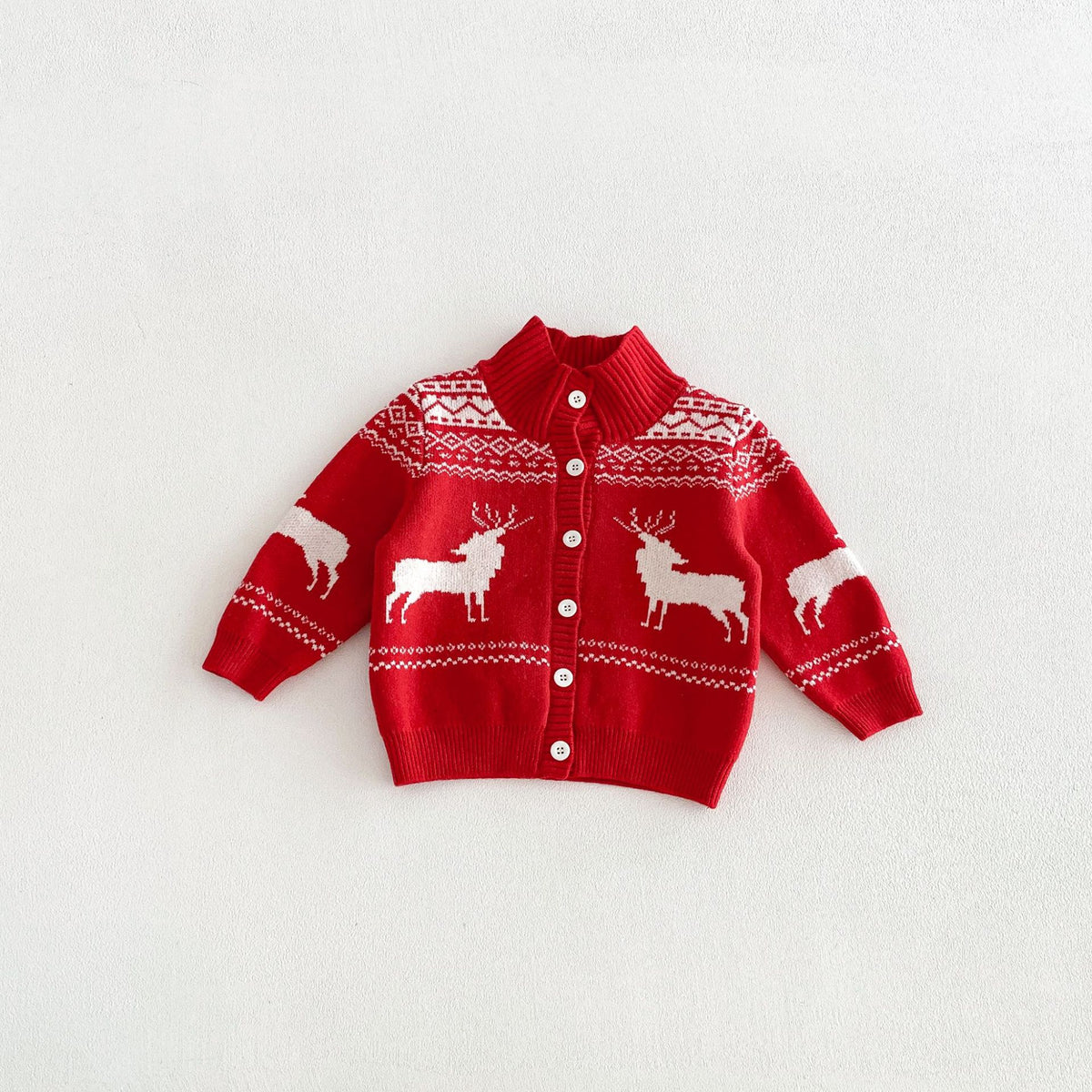 (Pre Order 2 Weeks)Unisex Christmas Jacquard Knit Cardigan