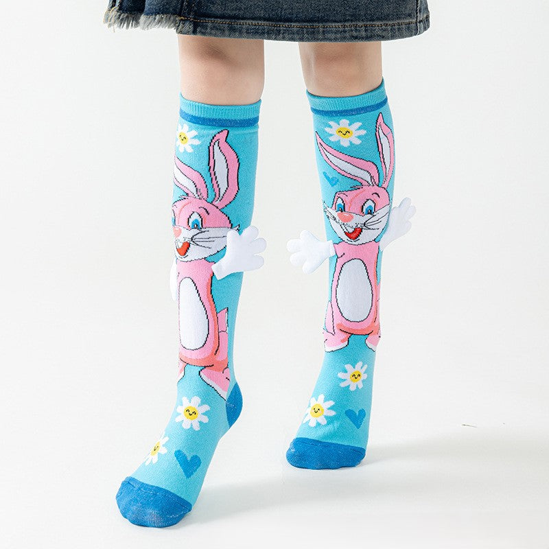 (Pre Order)Girls Cartoon Mid-calf Socks