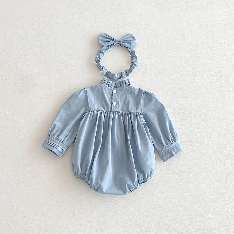(In Production)Sisters Fall Embroidery Lace Dress&Romper