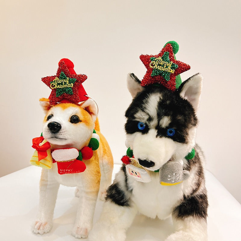 (Pre Order)Christmas Pets Collar and Hat