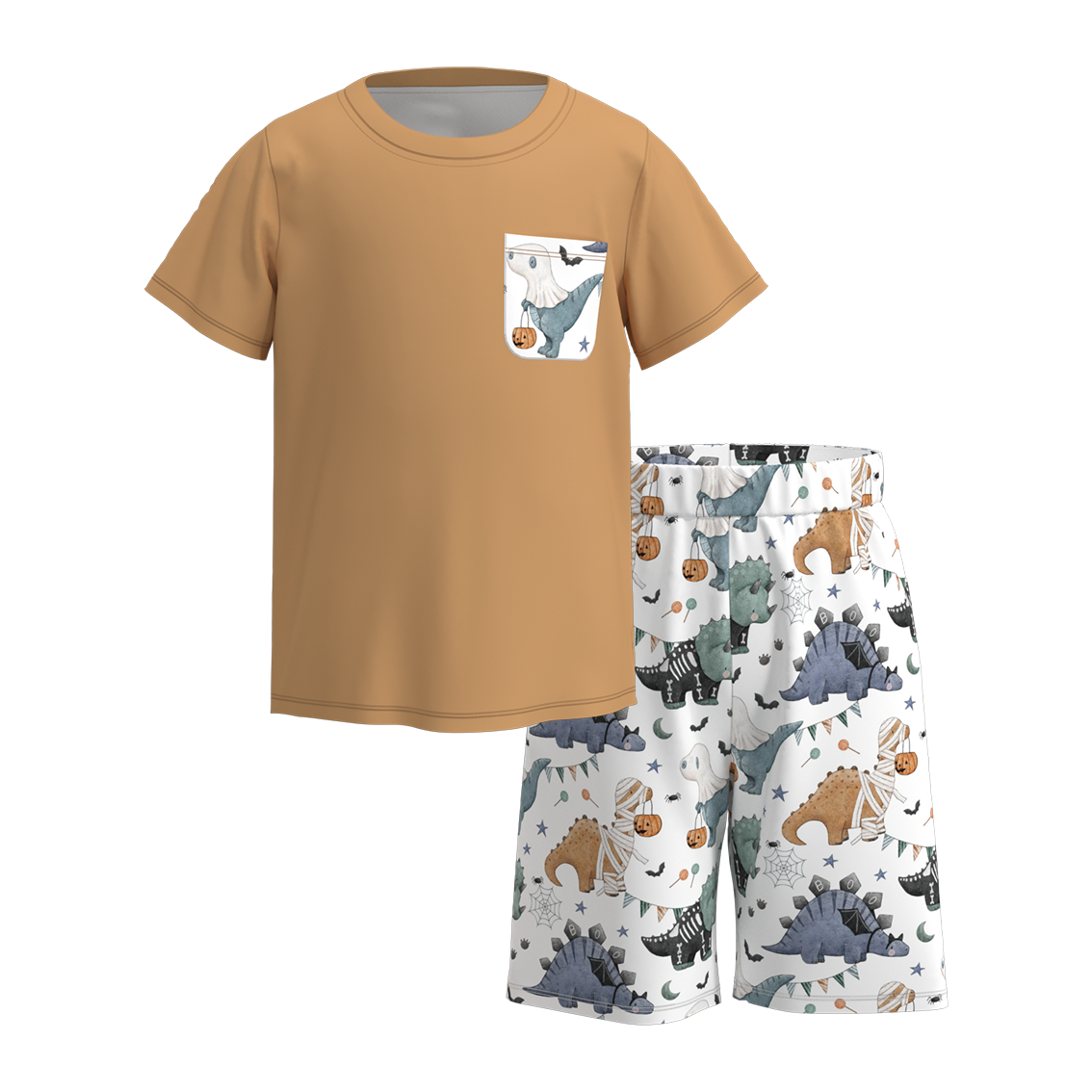 (Pre Order)Boys Summer Dinosaurs Print Short Set