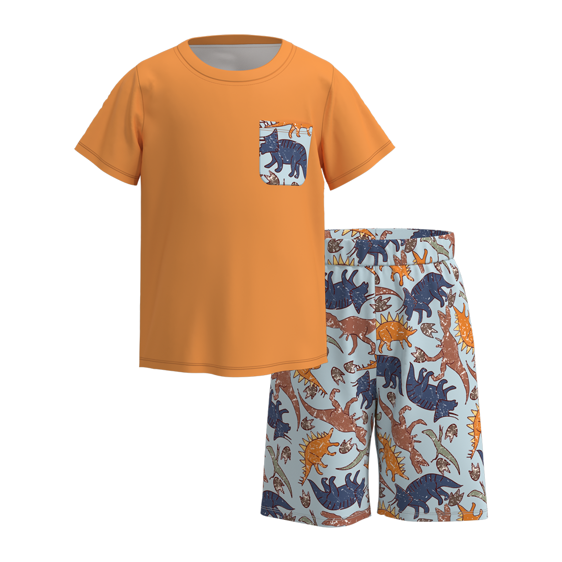 (Pre Order)Boys Summer Dinosaurs Print Short Set