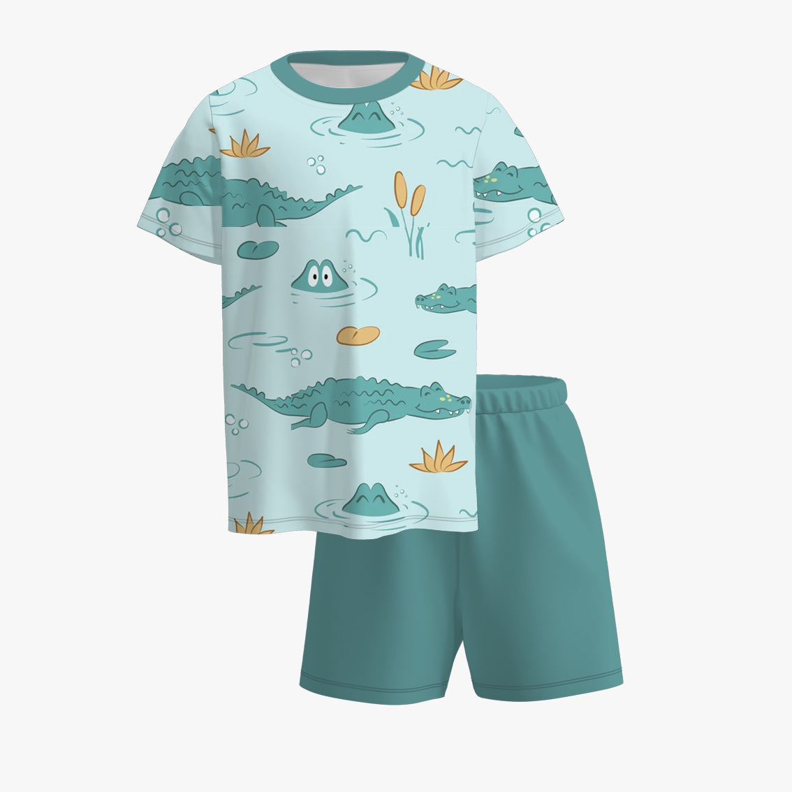 (Pre Order)Boys Spring and Summer Animal&Truck Print Shorts Set