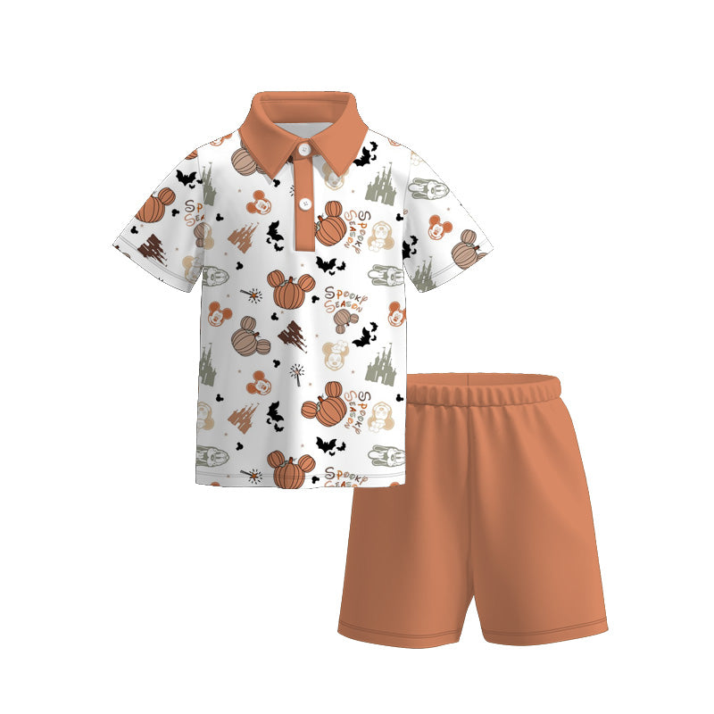 (Pre Order)Family Halloween Cartoon Print Jumpsuit,Dress,Set,Top&Romper
