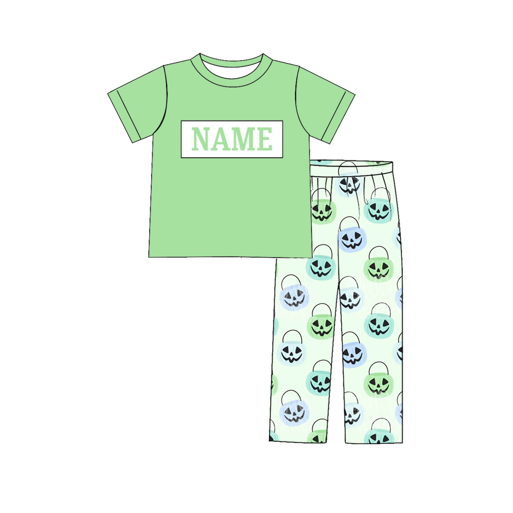 (Pre Order)Siblings Halloween Embroidery Smocked Dress,Set&Romper