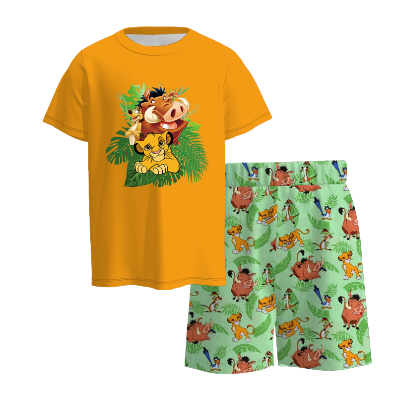 (Pre Order)Family Spring and Summer Cartoon Print Set&Top