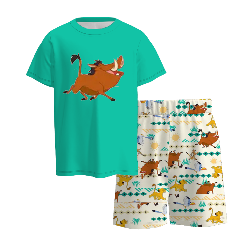 (Pre Order)Family Spring and Summer Cartoon Print Set&Top